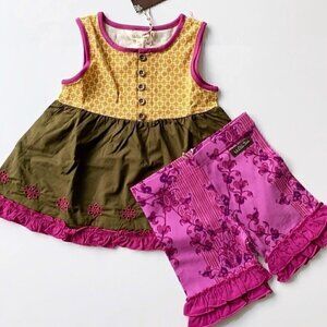 NWT Matilda Jane Girl Outfit Top Shorties 2T 6 Years 10 Years